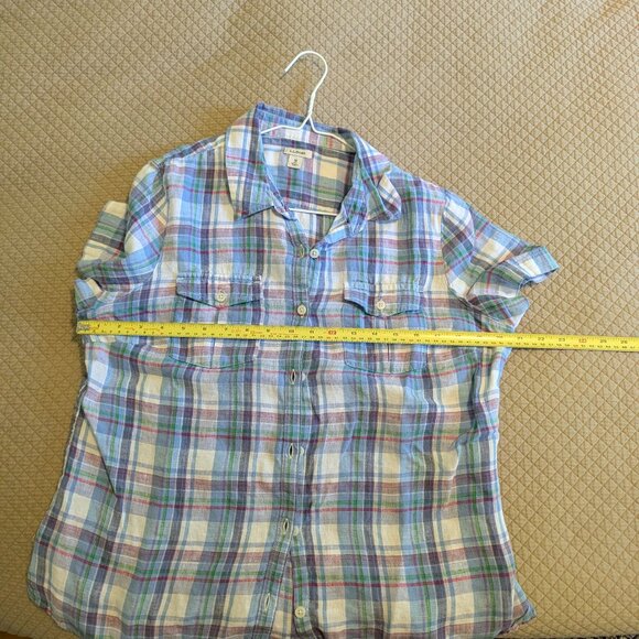 Blouse LL Bean Medium Linen Checked - Picture 3 of 8